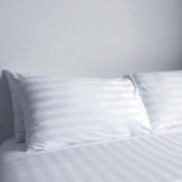 Hotel Accents Cotton satin striped pillowcase TC-250 Pairs