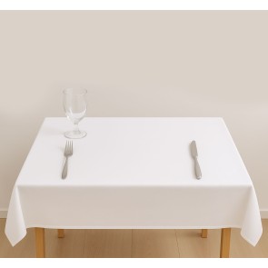 Victoria Tablecloth Plain Dyed White - Rectangular